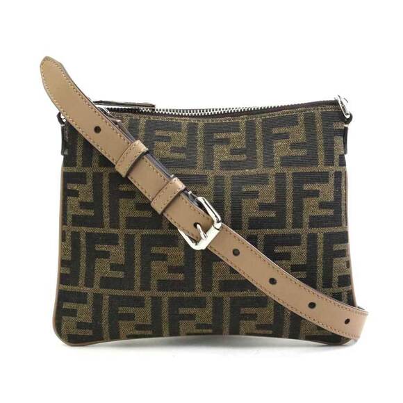 FENDI Other - Fendi Zucca After Bag Mini Shoulder in Brown and Silver Canvas Leather, Men's...